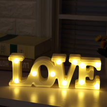 Load image into Gallery viewer, 3D Love Heart LED Letter Lamps